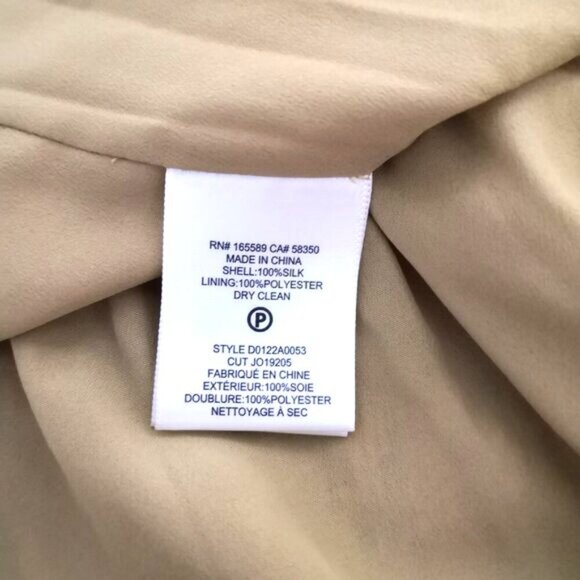 Like New Joie Silk Aminah Smocked Floral-Print Mini Dress In Ecru Olive Size M - Picture 6 of 6